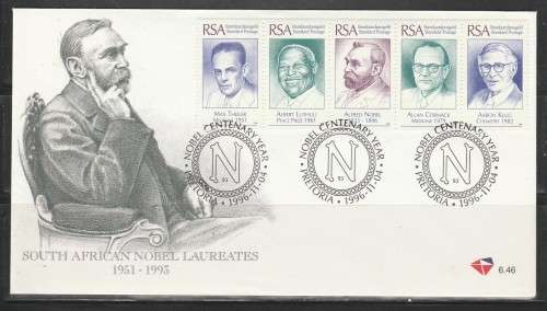 RSA 1996 NOBEL LAUREATES OFFICIAL FDC 6.46
