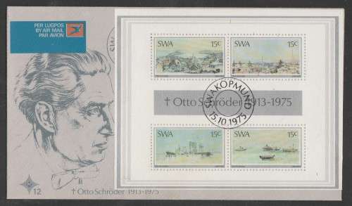 SWA 1975 OTTO SCHRODER M/S ON OFFICIAL FDC 12