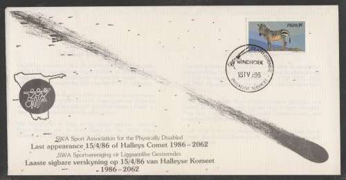 SWA 1986 LAST APPEARANCE HALLEYS COMET 15/4/86 COM COVER