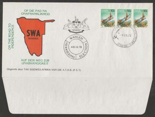 SWA 1978 ON THE ROAD TO INDEPENDENCE 4/12/78 COM COVER PRINTED UPSIDE DOWN