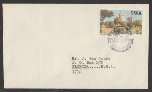 SWA 1987 TOURIST CAMPS PRIVATE FDC WITH SPEC OKAUKUEJO D/S 23/7/87
