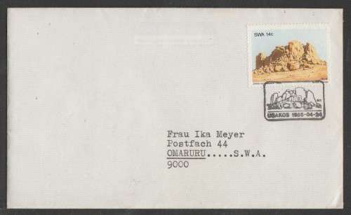 SWA 1986 ROCK FORMATIONS PRIVATE FDC WITH SPEC USAKOS D/S 24/4/86