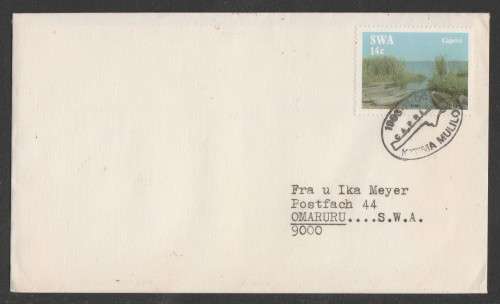 SWA 1986 CAPRIVI STRIP PRIVATE FDC WITH SPEC KATIMA MULILO D/S 6/11/86