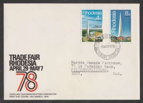 RHODESIA 1978 TRADE FAIR OFFICIAL FDC