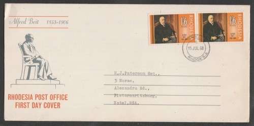 RHODESIA 1968 ALFRED BEIT OFFICIAL FDC