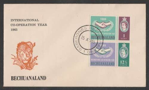 BECHUANALAND 1965 INTERNATIONAL CO-OPERATION YEAR OFFICIAL FDC