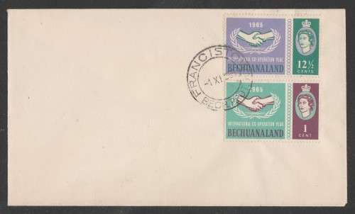 BECHUANALAND 1965 INTERNATIONAL CO-OPERATION YEAR ON COVER