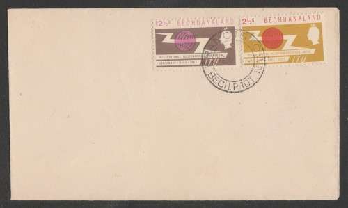 BECHUANALAND 1965 ITU CENTENARY PRIVATE FDC