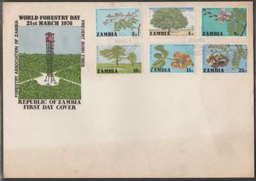 ZAMBIA 1976 WORLD FORESTRY DAY OFFICIAL FDC