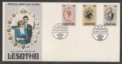 LESOTHO 1981 ROYAL WEDDING OFFICIAL FDC