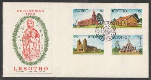 LESOTHO 1980 CHRISTMAS OFFICIAL FDC
