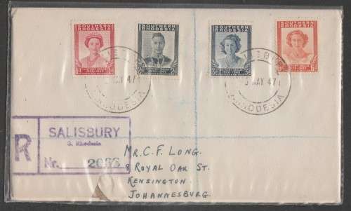 SOUTHERN RHODESIA 1947 VICTORY ISSUE REG PRIVATE FDC