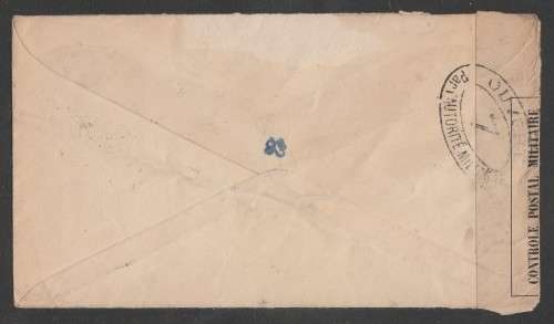 CENSOR MAIL - 1917 WWI COVER UNITED STATES PREPAID TO PARIS FRANCE