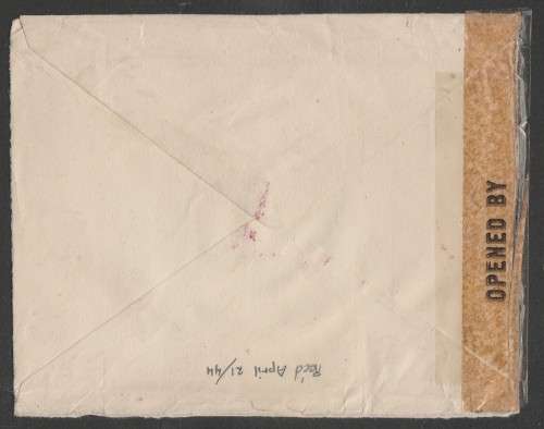 CENSOR MAIL - 1944 WWII COVER POSTAGE FREE TO OHIO USA