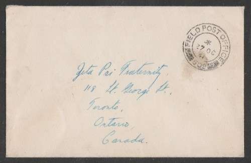 CENSOR MAIL - 1941 WWII COVER POSTAGE FREE FPO509 TO ONTARIO CANADA