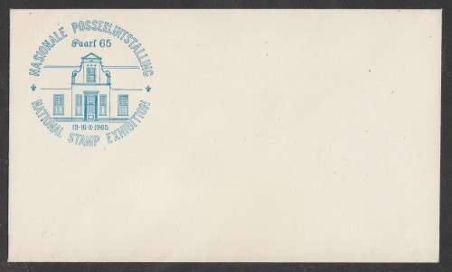 RSA 1965 PAARL NATIONAL STAMP EXHIBITION UNSERVICED COM COVER