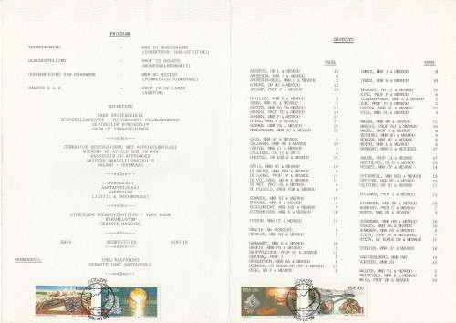 RSA 1984 STRATEGIC MINERALS DINNER FOLDER HELD AT RAU