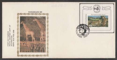 BOP 1988 PARKSBOARD M/S SILK FDC 3/88