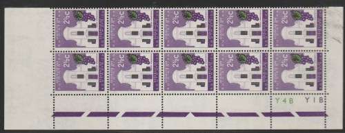 RSA 1961 1ST DEF 2and1/2c MNH EXTENDED CONTROL BLOCK OF 10 SACC 201 PANE B