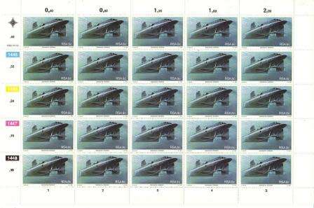 RSA 1982 SIMONSTOWN NAVAL BASE SET OF 4 MNH FULL SHEETS OF 25
