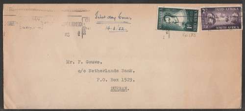 UNION SA 1952 LANDING OF VAN RIEBEECK PRIVATE FDC