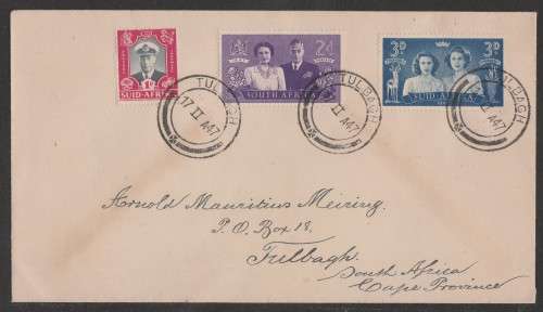 UNION SA 1947 ROYAL VISIT PRIVATE FDC