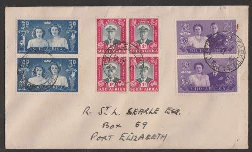 UNION SA 1947 ROYAL VISIT PRIVATE FDC