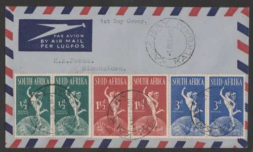 UNION SA 1949 75TH ANNIV UPU PRIVATE FDC