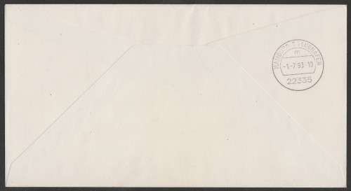 SA AIRWAYS (SAA) FLIGHT COVER # 53 - 1993 FLIGHT SA264 JHB - HAMBURG (STAMPS 19/20)
