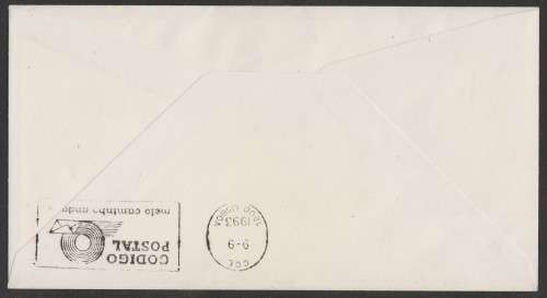 SA AIRWAYS (SAA) FLIGHT COVER # 54 - 1993 FLIGHT SA260 JHB - LISBON BOEING 767 (STAMPS 2/22)