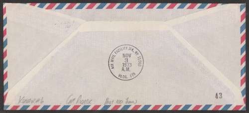 AVIATION 1973 KEMPAIR FLIGHT COVER  #6 - 1ST  SAA FLIGHT JHB - NY BOEING 707  SIGNED BY CAPT RICHTER