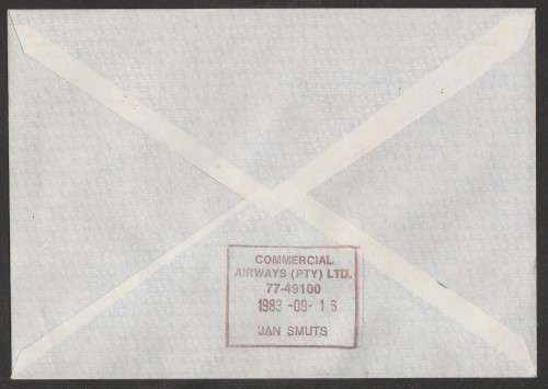 AVIATION 1983 KEMPAIR FLIGHT COVER  #1.51a - 1ST DIRECT FLIGHT MARGATE-JHB COMAIR FOKKER FRIENDSHIP