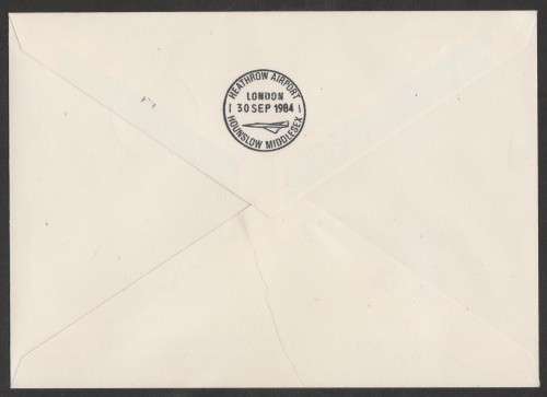 AVIATION 1984 KEMPAIR FLIGHT COVER  #1.62 - BRITISH AIRWAYS 1ST FLIGHT CT - LDN