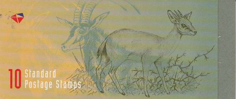 RSA 1998 ANTELOPE BOOKLET MNH DATED 1998/08/07 AIDS REAR