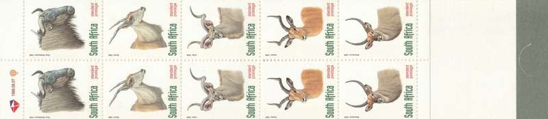 RSA 1998 ANTELOPE BOOKLET MNH DATED 1998/08/07 AIDS REAR