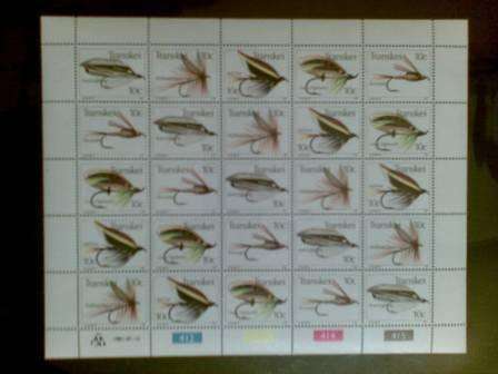 TRANSKEI 1981 FISHING FLIES MINT FULL SHEET