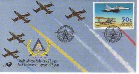 RSA 1995 75 YEARS OF SA AIR FORCE FDC 6.9