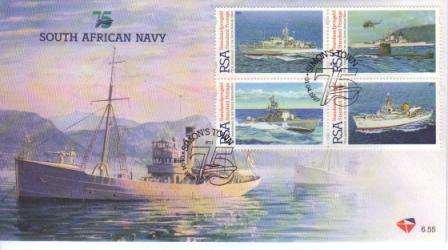 RSA 1997 75TH ANNIV OF THE SA NAVY FDC #6.55 AS PER SCAN