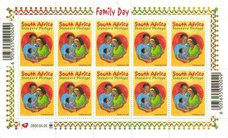 RSA 2000 FAMILY DAY MNH FULL SHEET OF 10