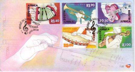 RSA 2001 CELEBRATION OF MUSIC OFFICIAL FDC 7.22