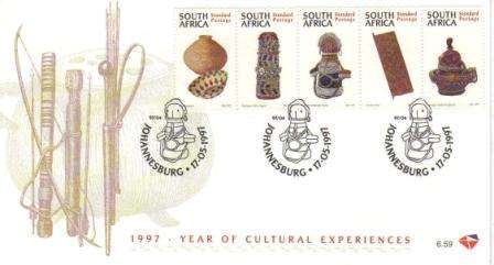 RSA 1997 YEAR OF CULTURAL EXPERIENCES FDC 6.59