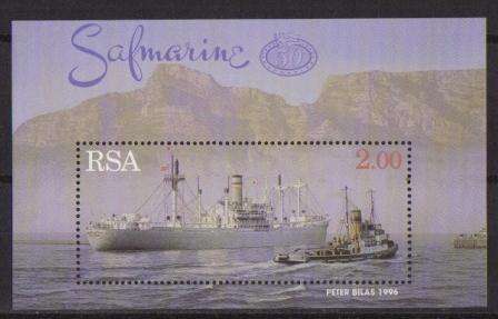 RSA 1996 50TH ANNIVERSARY SAFMARINE MNH MINIATURE SHEET