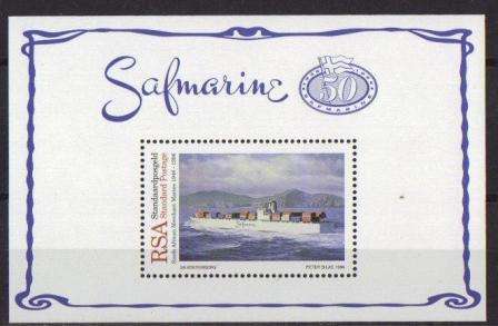 RSA 1996 50TH ANNIV SAFMARINE MNH MINIATURE SHEET