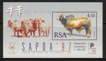 RSA 1997 YEAR OF THE OX MNH MINIATURE SHEET
