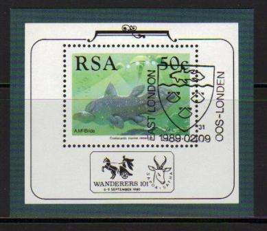 RSA 1989 COELACANTH RSA4 CTO MINIATURE SHEET