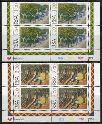 RSA 1996 GERARD SEKOTO SET OF 2 MNH CONTROL BLOCKS