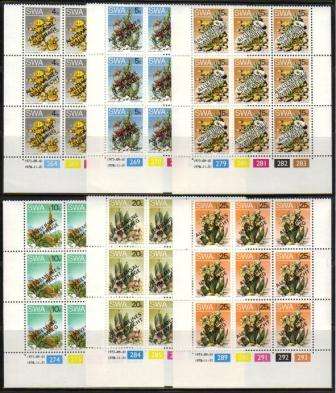 SWA 1978 UNIVERSAL SUFRAGE SET OF 6 MNH CONTROL BLOCKS OF 9