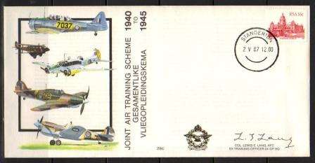 SA AIR FORCE (SAAF) FLIGHT COVER # 29c - SIGNED DATED 02/05/1987