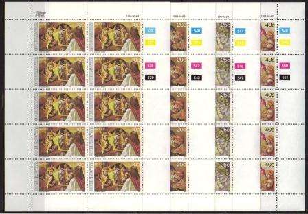 BOP 1984 EASTER SET OF 4 MNH FULL SHEETS OF 10