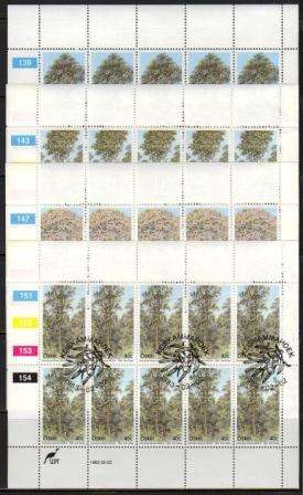 CISKEI 1983 INDIGENOUS TREES SET OF 4 USED (CTO) FULL SHEETS OF 10